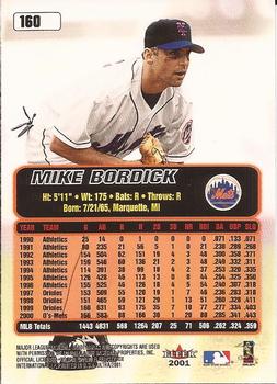 2001 Ultra #160 Mike Bordick Back