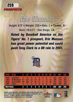 2001 Ultra #259 Eric Munson Back