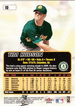 2001 Ultra #10 Tim Hudson Back