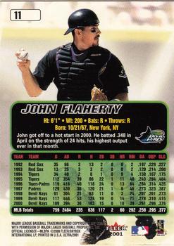 2001 Ultra #11 John Flaherty Back
