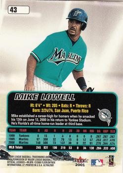 2001 Ultra #43 Mike Lowell Back