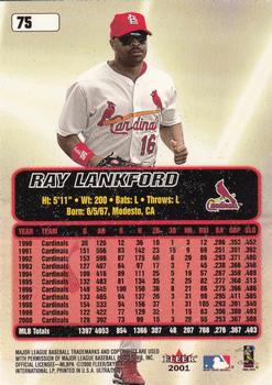 2001 Ultra #75 Ray Lankford Back