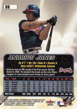 2001 Ultra #88 Andruw Jones Back