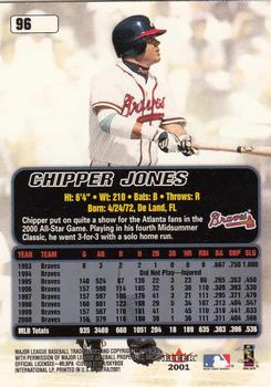 2001 Ultra #96 Chipper Jones Back