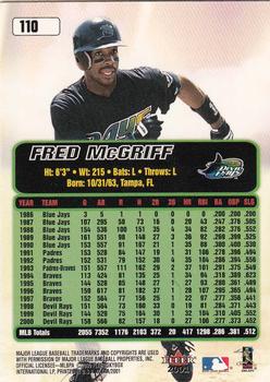 2001 Ultra #110 Fred McGriff Back