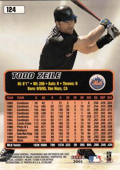 2001 Ultra #124 Todd Zeile Back