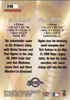 2001 Ultra #248 Kane Davis / Paul Rigdon Back