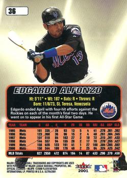 2001 Ultra #36 Edgardo Alfonzo Back