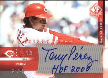 2003 SP Authentic - Chirography Hall of Famers Silver #TP Tony Perez Front