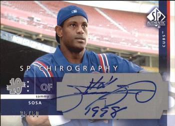 2003 SP Authentic - Chirography Silver #SO Sammy Sosa Front