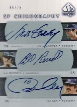 2003 SP Authentic - Chirography Triples #GRC Steve Garvey / Bill Russell / Ron Cey Front