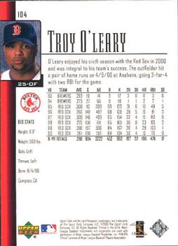 2001 Upper Deck #104 Troy O'Leary Back