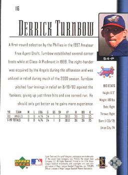2001 Upper Deck #16 Derrick Turnbow Back