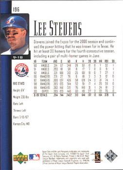 2001 Upper Deck #196 Lee Stevens Back
