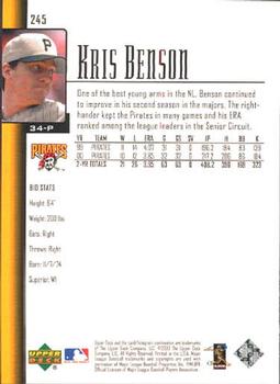 2001 Upper Deck #245 Kris Benson Back