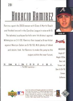 2001 Upper Deck #281 Horacio Ramirez Back