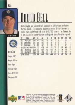 2001 Upper Deck #85 David Bell Back