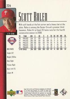 2001 Upper Deck #234 Scott Rolen Back