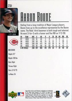 2001 Upper Deck #251 Aaron Boone Back