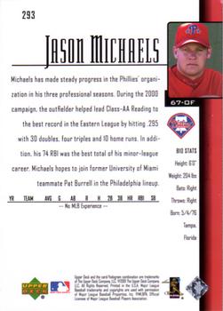 2001 Upper Deck #293 Jason Michaels Back