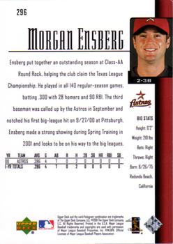 2001 Upper Deck #296 Morgan Ensberg Back