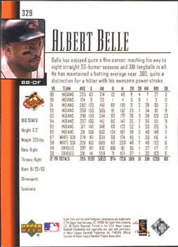 2001 Upper Deck #329 Albert Belle Back
