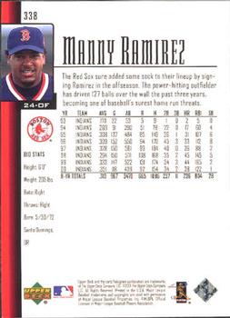 2001 Upper Deck #338 Manny Ramirez Back