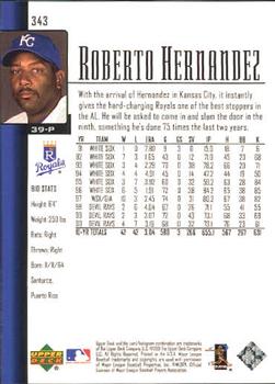 2001 Upper Deck #343 Roberto Hernandez Back