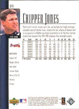 2001 Upper Deck #371 Chipper Jones Back