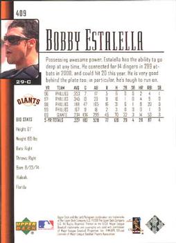 2001 Upper Deck #409 Bobby Estalella Back
