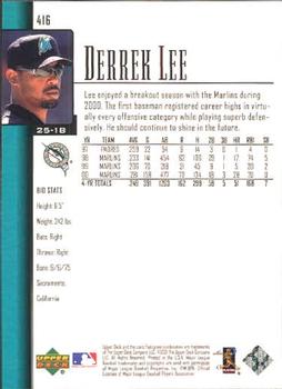 2001 Upper Deck #416 Derrek Lee Back