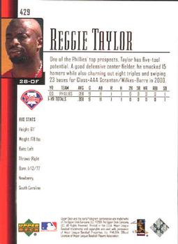 2001 Upper Deck #429 Reggie Taylor Back