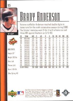 2001 Upper Deck #95 Brady Anderson Back