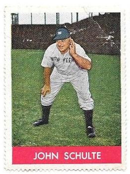 1944 New York Yankees Color Stamps #NNO John Schulte Front