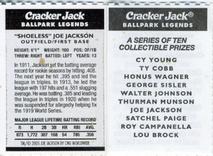 2005 Cracker Jack Ballpark Legends #NNO Joe Jackson Back