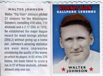 2005 Cracker Jack Ballpark Legends #NNO Walter Johnson Front