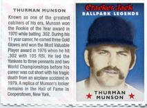 2005 Cracker Jack Ballpark Legends #NNO Thurman Munson Front