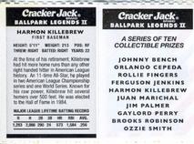 2006 Cracker Jack Ballpark Legends II #NNO Harmon Killebrew Back