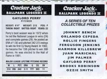 2006 Cracker Jack Ballpark Legends II #NNO Gaylord Perry Back