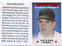 2006 Cracker Jack Ballpark Legends II #NNO Gaylord Perry Front