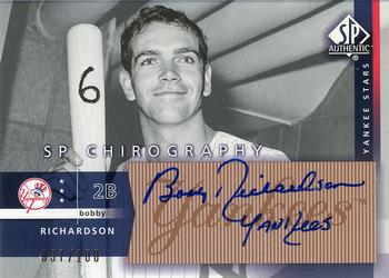 2003 SP Authentic - Chirography Yankees Stars Bronze #BR Bobby Richardson Front