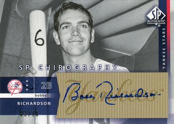 2003 SP Authentic - Chirography Yankees Stars Gold #BR Bobby Richardson Front
