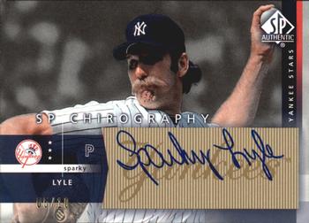 2003 SP Authentic - Chirography Yankees Stars Gold #SL Sparky Lyle Front