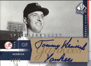 2003 SP Authentic - Chirography Yankees Stars Gold #TH Tommy Henrich Front