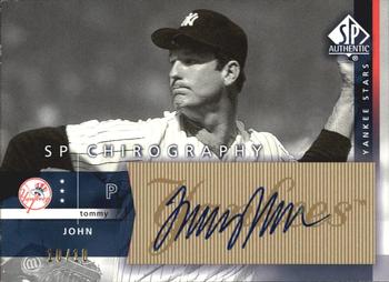 2003 SP Authentic - Chirography Yankees Stars Gold #TJ Tommy John Front