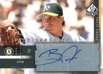 2003 SP Authentic - Chirography Young Stars #BZ Barry Zito Front