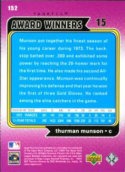 2001 Upper Deck Decade 1970's #152 Thurman Munson Back