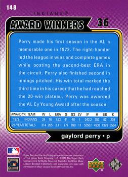 2001 Upper Deck Decade 1970's #148 Gaylord Perry Back