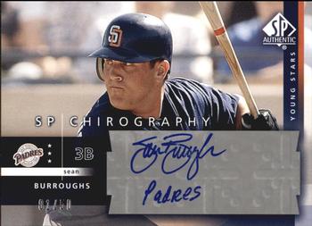 2003 SP Authentic - Chirography Young Stars Silver #SB Sean Burroughs Front