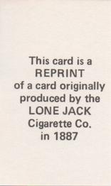 1988 Fritsch 1887 Lone Jack Cigarette (N370) Reprint #NNO Doc Bushong Back